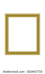 Squared golden vintage wooden frame for your design. Vintage cover. Place for text. Vintage antique gold beautiful rectangular frames  for paintings or photographs. Template vector illustration.