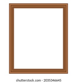 Squared golden vintage wooden frame for your design. Vintage cover. Place for text. Vintage antique gold beautiful rectangular frames  for paintings or photographs. Template vector illustration.