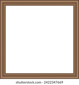 Squared golden vintage wooden frame for your design. Vintage cover. Place for text. Vintage antique gold beautiful rectangular frames. Template vector illustration.