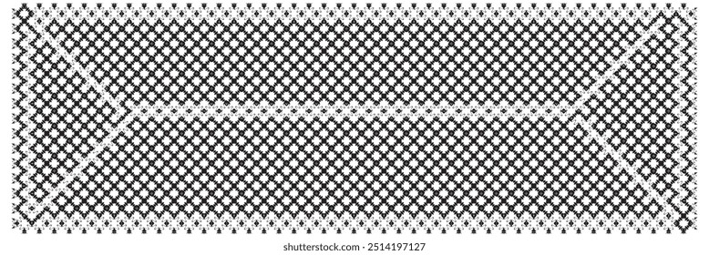 Squared grid seamless pattern. School notebook for mathematics. Grid paper sheet. Grid templates isolated on white background