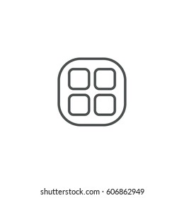 squared icon. sign design