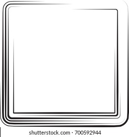 Squared Logo with lines.Square unusual icon Design .frame with Vector stripes for images. 
