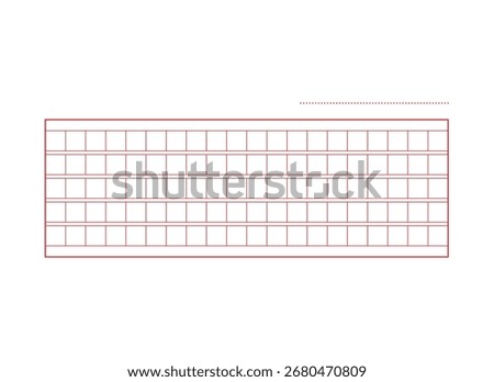 Squared manuscript icon on paper, isolated vector illustration for design
