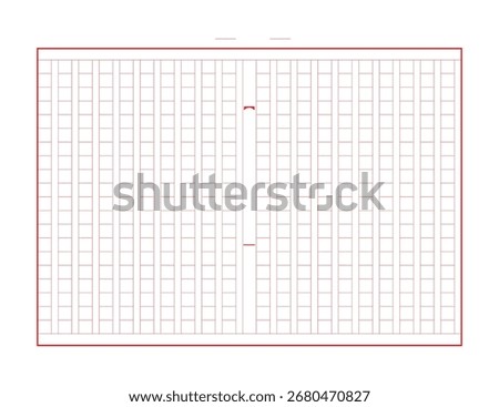 Squared manuscript icon on paper, isolated vector illustration for design