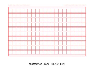 Squared Manuscript Icon Paper Vector File, Creative Closeup Isolated On White Background Illustration