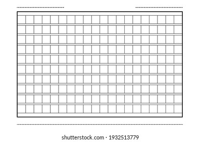 Squared manuscript icon paper vector file, creative closeup isolated on white background illustration