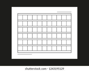 Squared manuscript vector