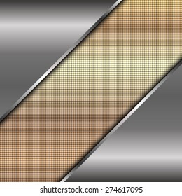 The squared metallic background