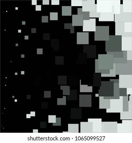 Squared monochrome vector background. Abstract halftone illustration pattern. Vintage texture
