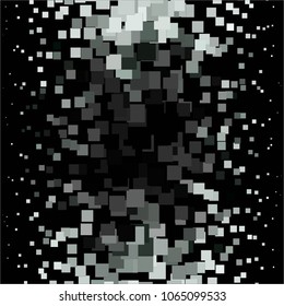 Squared monochrome vector background. Abstract halftone illustration pattern. Vintage texture
