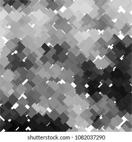 Squared monochrome vector background. Abstract halftone illustration pattern. Vintage texture
