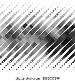 Squared monochrome vector background. Abstract halftone illustration pattern. Vintage texture
