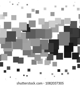Squared monochrome vector background. Abstract halftone illustration pattern. Vintage texture
