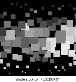 Squared monochrome vector background. Abstract halftone illustration pattern. Vintage texture
