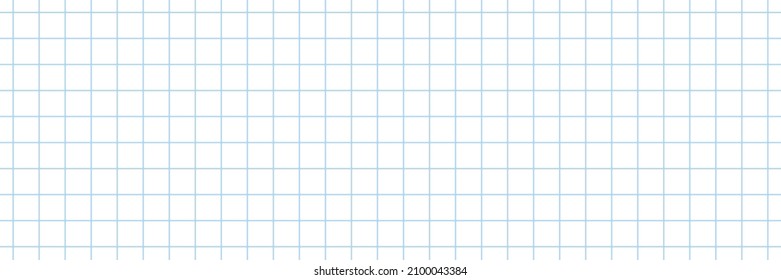 Squared notebook seamless pattern. Blue grid texture. School notebook for mathematics. Grid paper sheet. Vector illustration on white background.