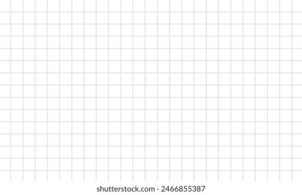 Squared notebook seamless pattern. Grey grid texture. School notebook for mathematics. Grid paper sheet.  isolated on white background.  Vector illustration . EPS 10
