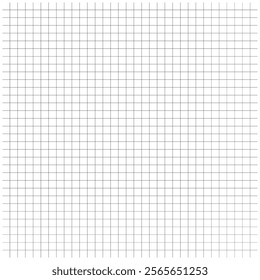 Squared notebook seamless pattern. square graph line page, mockup empty squared Grey grid texture. School notebook for mathematics. Grid paper sheet. isolated on white background. Vector illustration.