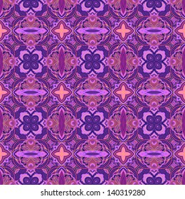 Squared ornamental floral paisley pattern. Good design for bandanna, carpet, shawl, pillow or cushion