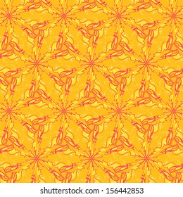 Squared ornamental floral paisley pattern. Good design for bandanna, carpet, shawl, pillow or cushion 