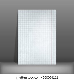 squared paper. blank design sheet A4. vector illustration - eps 10