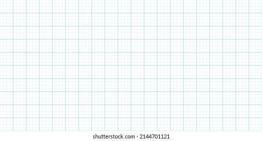 Squared paper seamless pattern for school notebook. Millimeter graph paper grid. Graph 4x4 per inch. Notebook for writing hieroglyphs. Editable stroke. Vector illustration on white background.