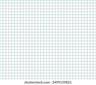 Squared paper seamless pattern for school notebook.  graph paper grid. Graph1x1 per inch. Notebook for writing hieroglyphs. Editable stroke.