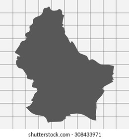Squared Paper with the Shape of the Country of   Luxembourg