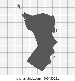 Squared Paper with the Shape of the Country of Oman