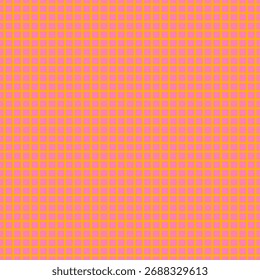 Cuadrado rejilla rosa sobre fondo rojo, patrón transparente. Fondo tradicional cuadrado de guinga. Impresión de Fondo de pantalla comprobado
