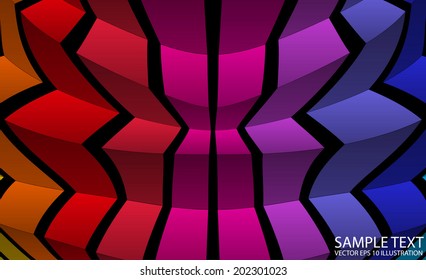 Squared rainbow colored vector background illustration - Shiny vector rainbow colored  template
