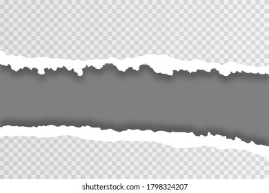 Horizontal Torn Paper Edge Ripped Squared Stock Vector (royalty Free 