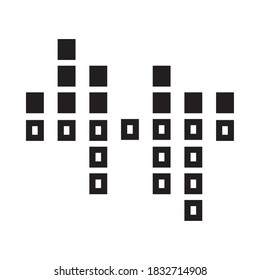 squared sound wave icon over white background, vector illustration