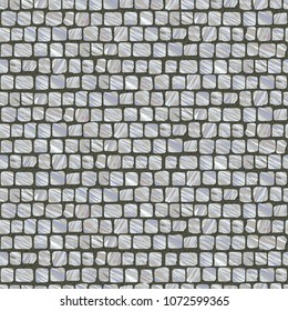 Squared Street Cobblestone Pavement. Old fashioned. Abstract seamless pattern. Street paving stone texture useful as background. Stone roadway.