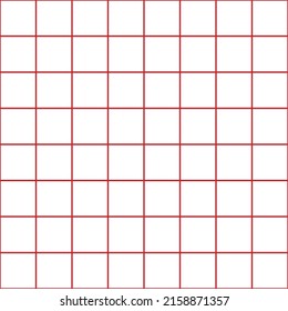 Squared vector seamless pattern in red color