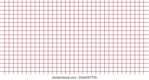 Squared wide black grid paper. Mathematics pattern. Notebook sheet blank. Typography template for making notebooks production, for school. Education backdrop. Black grid texture on white background.