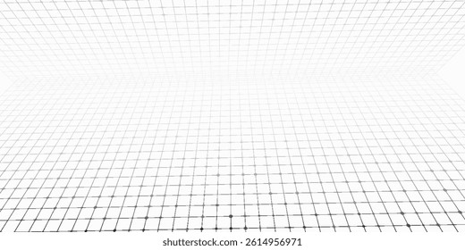 Squared wide black grid paper. Mathematics pattern. Notebook sheet blank. Typography template for making notebooks production, for school. Education backdrop. Black grid texture on white background.