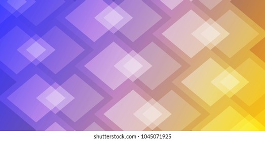 squares abstract blue brown yellow background. Vector illustration.