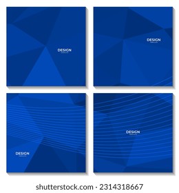 squares abstract blue geometric background with triangles for business