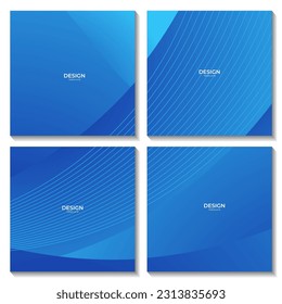 squares abstract blue wave gradient background for business presentation