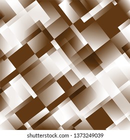 Squares abstract brown background. Vector illustration.