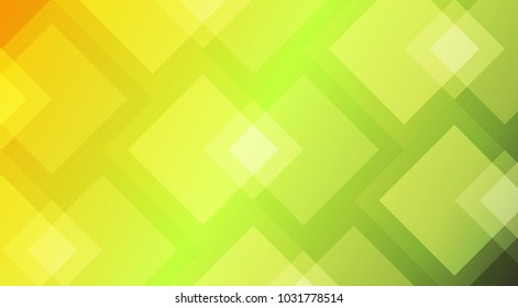 squares abstract orange and green background. Vector illustration