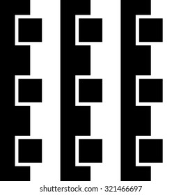 Squares abstract pattern. Monochrome, seamlessly repeatable checkered pattern with alternating squares.