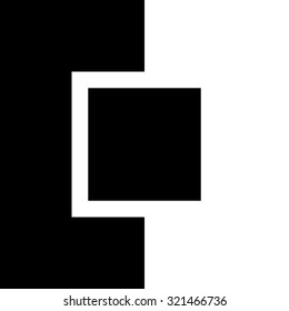 Squares abstract pattern. Monochrome, seamlessly repeatable checkered pattern with alternating squares.