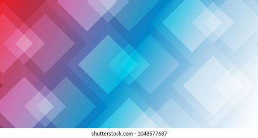 squares abstract red blue white background. Vector illustration.