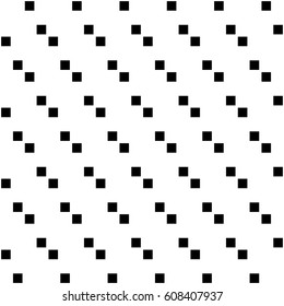 Squares abstract wallpaper. Repeated black geometrical figures on white background. Seamless surface pattern design with polygons. Mosaic motif. Digital paper for page fills, web designing. Vector art
