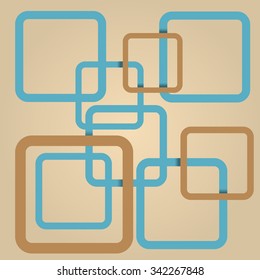 squares background abstract crossing 3d on different levels overlapping shadow