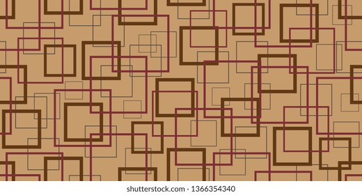 Squares. Background of the frame. Square frames. Seamless background. Scattered squares. Vector graphics