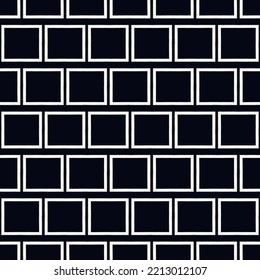 Squares background. Geometric ornament. Quadrangles backdrop. Mosaics wallpaper. Checks motif. Digital paper. Textile print. Web design. Abstract image. Tiles seamless pattern. Vector artwork