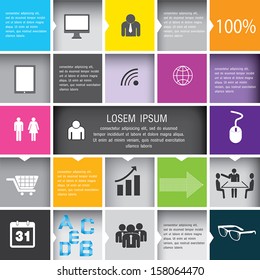 Squares background Vector illustration. can be used for workflow layout, diagram, number options, web design, infographics, business brochure.