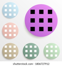 squares badge color set. Simple glyph, flat vector of web icons for ui and ux, website or mobile application